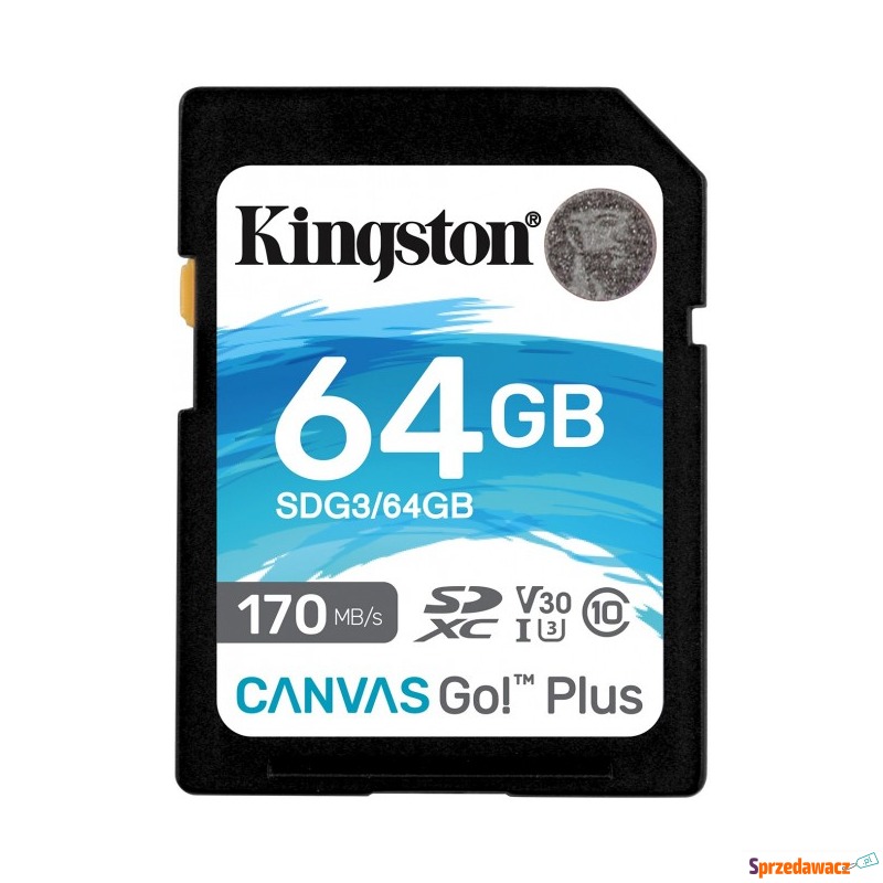 Kingston SDXC Canvas Go Plus 64GB 170R C10 UHS-I... - Karty pamięci, czytniki,... - Warszawa