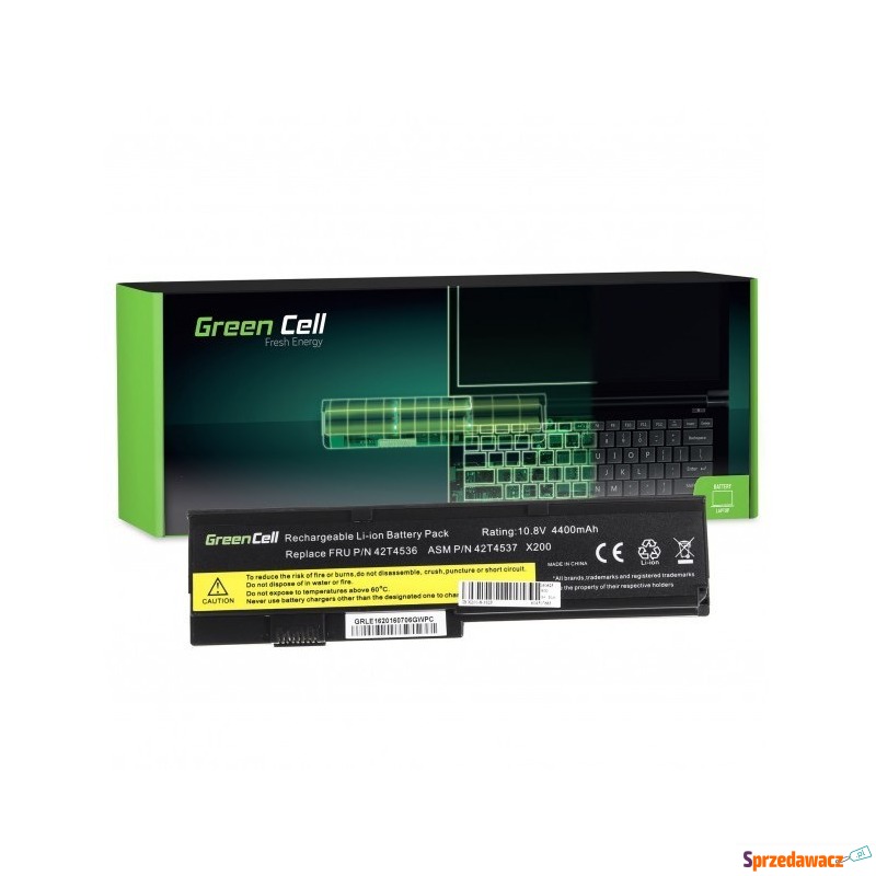 Zamiennik Green Cell do Lenovo IBM Thinkpad X200... - Baterie do laptopów - Ostróda