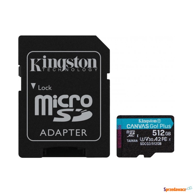 Kingston microSDXC Canvas Go! Plus 512GB 170R... - Karty pamięci, czytniki,... - Malbork