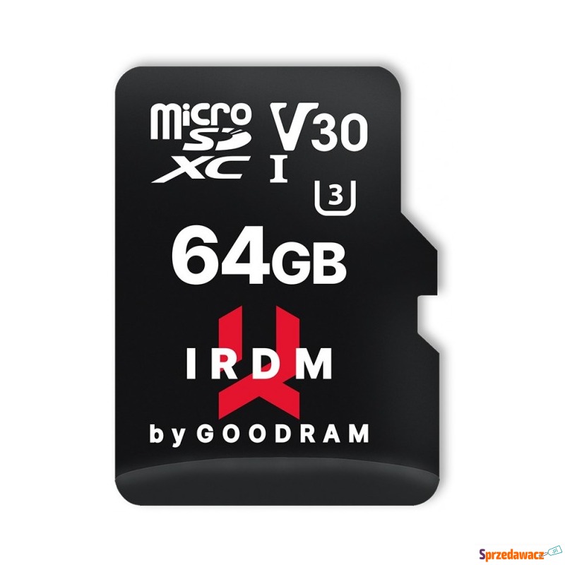 GOODRAM IRDM 64GB microSD UHS-I U3 + adapter - Karty pamięci, czytniki,... - Zamość