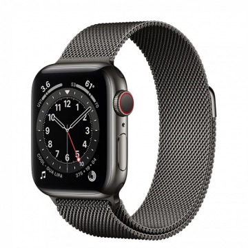 Smartwatch Apple Watch 6 GPS+Cellular 40mm stalowy, grafit | grafitowa bransoleta mediolańska