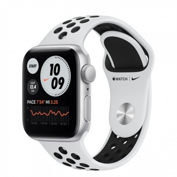 Smartwatch Apple Watch Nike SE GPS 40mm aluminium, srebrny | platyna/czarny pasek sportowy