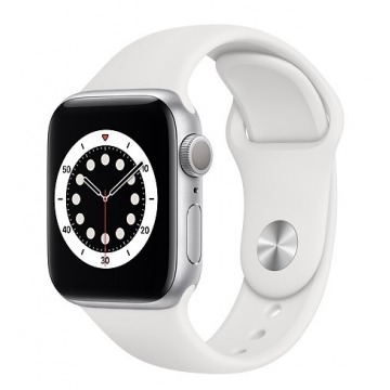 Smartwatch Apple Watch 6 GPS 40mm aluminium, srebrny | biały pasek sportowy