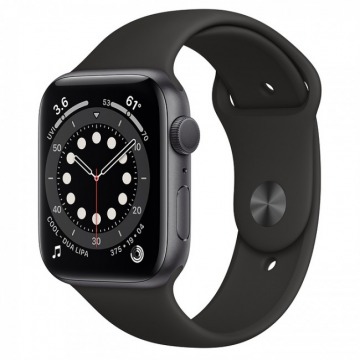 Smartwatch Apple Watch 6 GPS+Cellular 44mm aluminium, gwiezdna szarość | czarny pasek sportowy