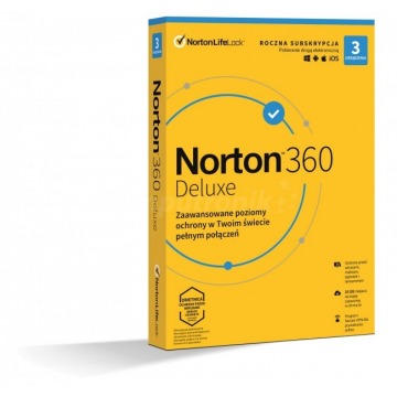 Norton 360 Deluxe BOX PL 3 - device - licencja na rok