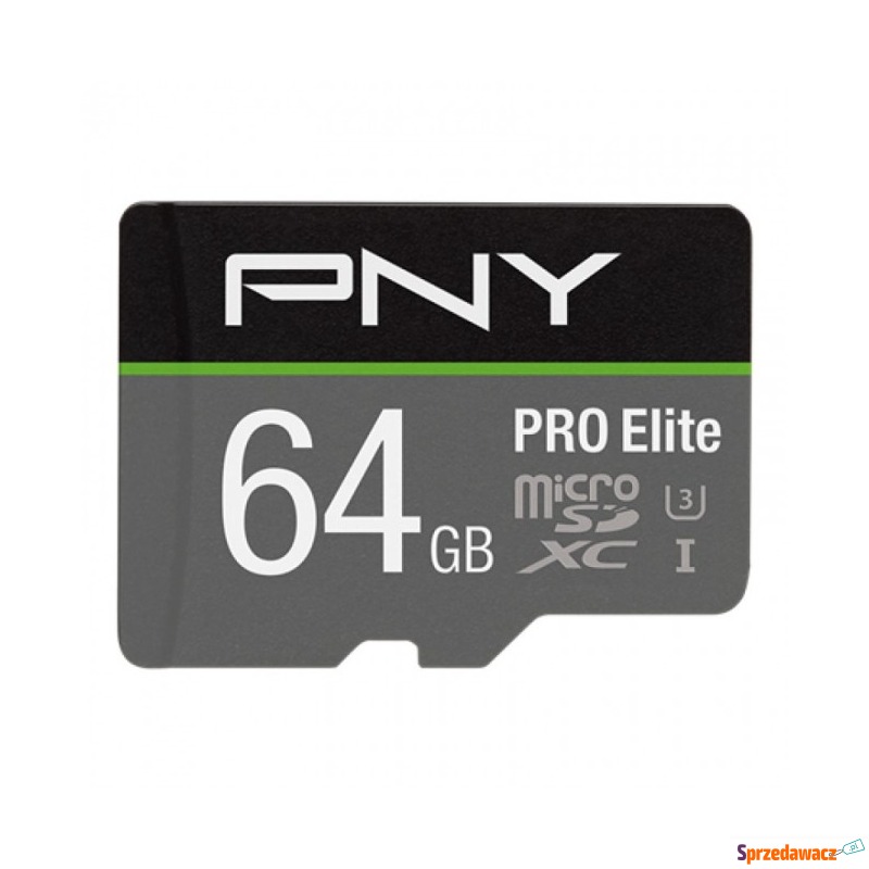 PNY PRO Elite microSDXC 64GB + Adapter SD - Karty pamięci, czytniki,... - Miszkowice