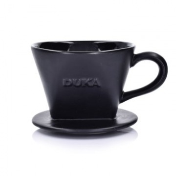 Zaparzacz do kawy przelewowy dripper DUKA DIP czarny porcelana
