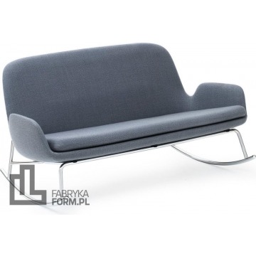 Sofa Era bujana na stalowych chromowanych nogach tkanina Fame Hybrid