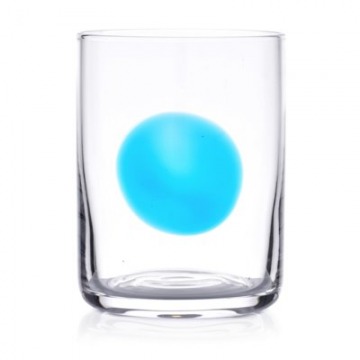 Szklanka do napojów DUKA KROG 410 ml transparentna niebieska szkło