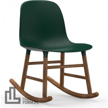 Krzesło bujane Form drewno orzechowe zielone