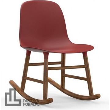 Krzesło bujane Form drewno orzechowe czerwone