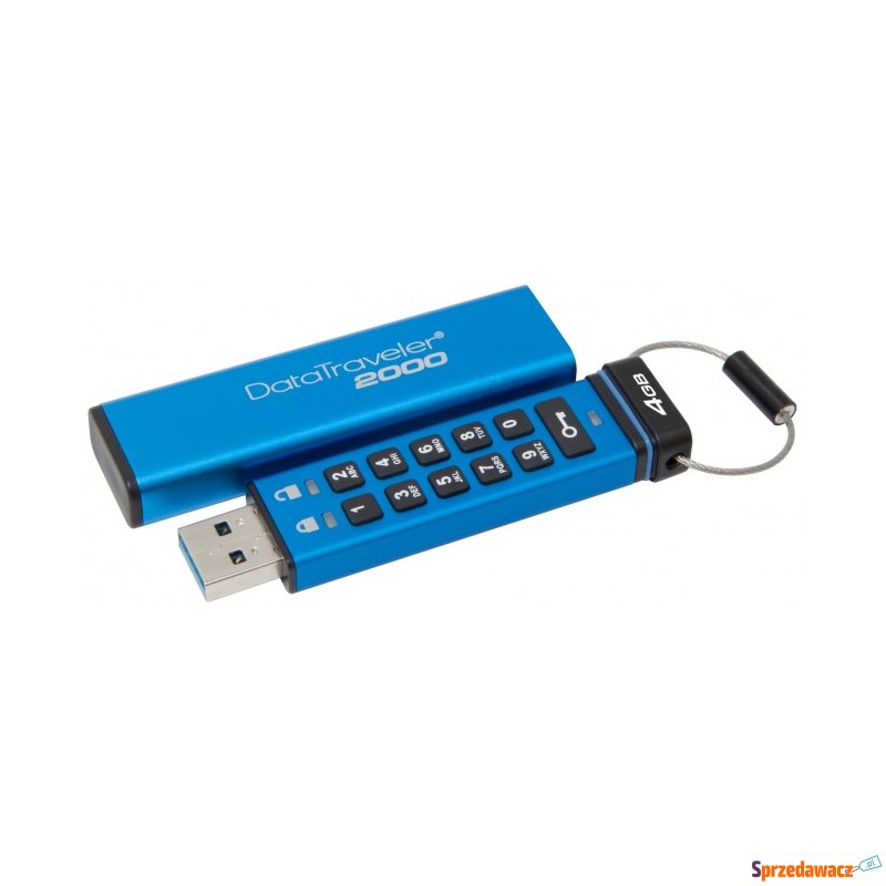 Kingston DataTraveler 2000 4GB USB 3.0 AES Encrypted - Pamięć flash (Pendrive) - Grabówka