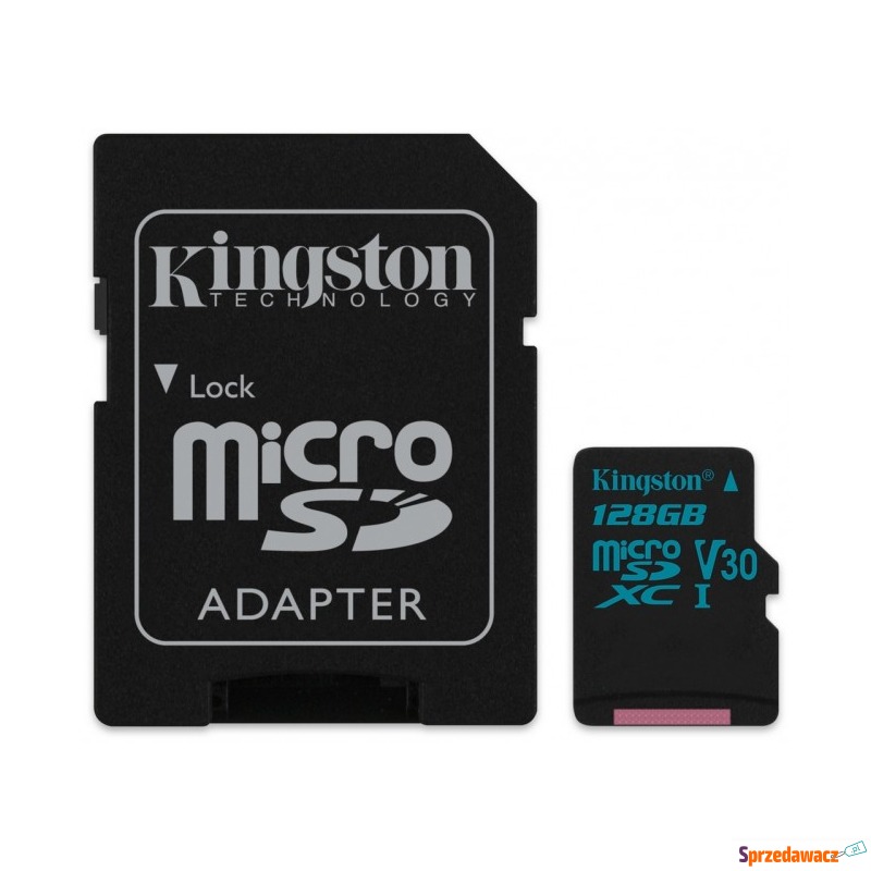 Kingston microSDXC Canvas Go 128GB 90R/45W U3... - Karty pamięci, czytniki,... - Leszno