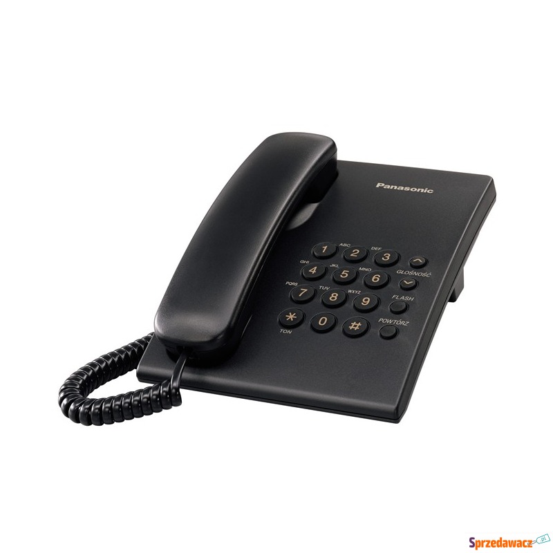 Przewodowy Panasonic KX-TS500PDB czarny - Telefony stacjonarne - Nowy Dwór Mazowiecki
