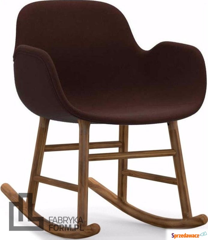 Fotel bujany Form tapicerowany drewno orzechowe... - Sofy, fotele, komplety... - Orpiszew