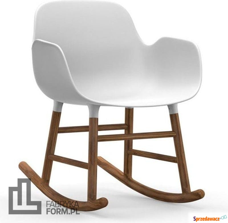 Fotel bujany Form drewno orzechowe biały - Sofy, fotele, komplety... - Legionowo