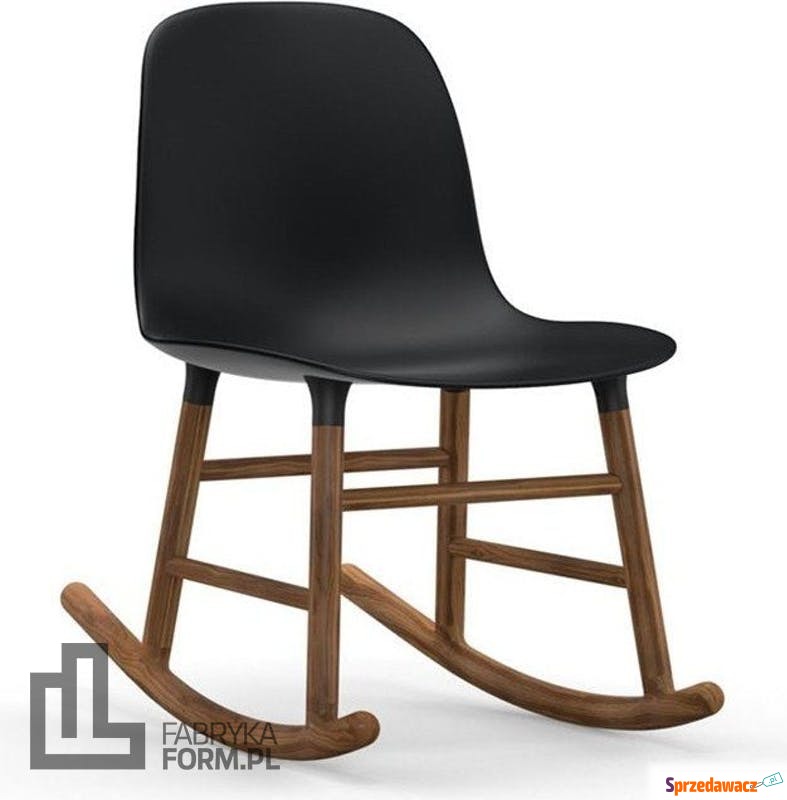 Krzesło bujane Form drewno orzechowe czarne - Sofy, fotele, komplety... - Legnica