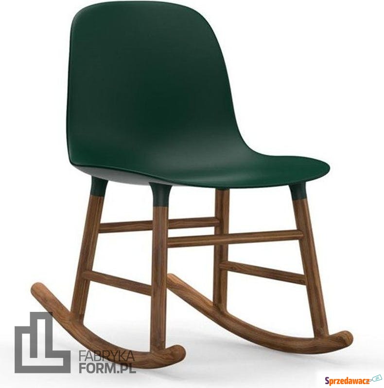 Krzesło bujane Form drewno orzechowe zielone - Sofy, fotele, komplety... - Łódź