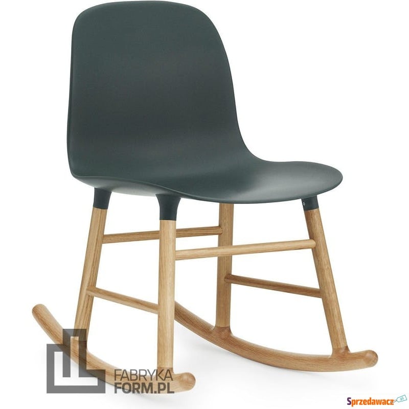 Krzesło bujane Form drewno dębowe zielone - Sofy, fotele, komplety... - Czeladź