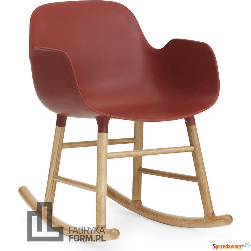 Fotel bujany Form drewno dębowe czerwony - Sofy, fotele, komplety... - Długołęka