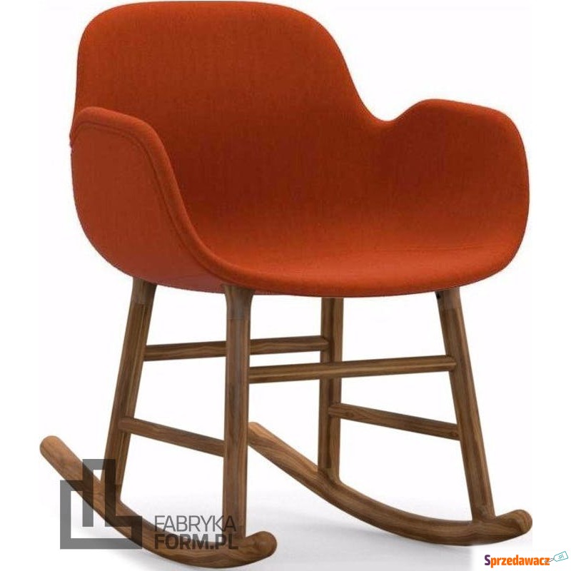 Fotel bujany Form tapicerowany drewno orzechowe... - Sofy, fotele, komplety... - Świeradów-Zdrój