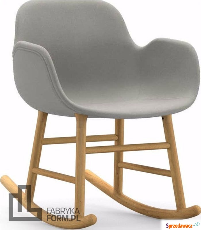 Fotel bujany Form tapicerowany drewno dębowe... - Sofy, fotele, komplety... - Szczytno