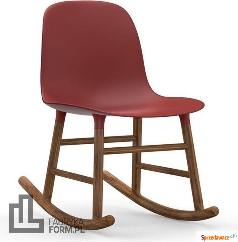Krzesło bujane Form drewno orzechowe czerwone - Sofy, fotele, komplety... - Nowy Targ