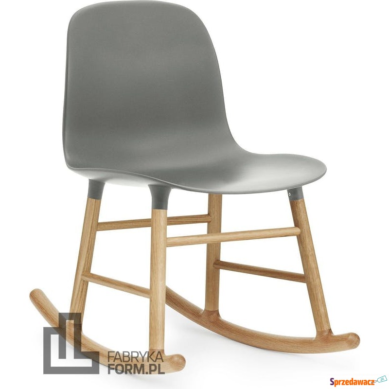 Krzesło bujane Form drewno dębowe szare - Sofy, fotele, komplety... - Tarnowskie Góry
