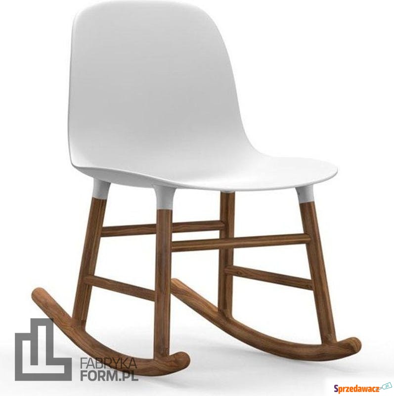 Krzesło bujane Form drewno orzechowe białe - Sofy, fotele, komplety... - Malbork