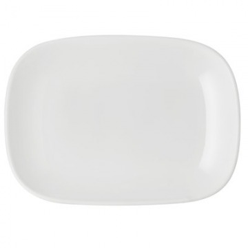 Talerzyk deserowy prostokątny DUKA DINE 16x12 cm biały porcelana
