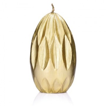 Świeca wielkanocna jajko DUKA HERBARIUM 12 cm złota parafina