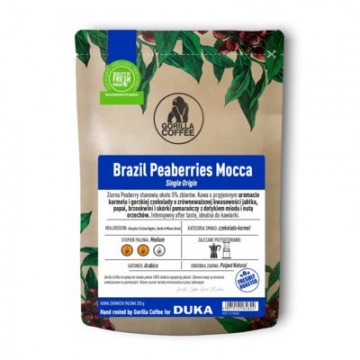 Kawa ziarnista GORILLA COFFEE BRAZIL PEABERRIES MOCCA 250 g