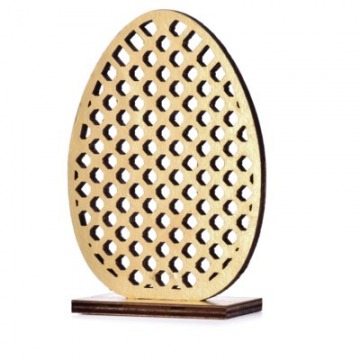 Figurka wielkanocna jajko DUKA HERBARIUM 16 cm złota drewno
