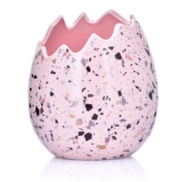Wazon wielkanocny jajko lastryko DUKA SUDDIGHET 13x14 cm różowy porcelana