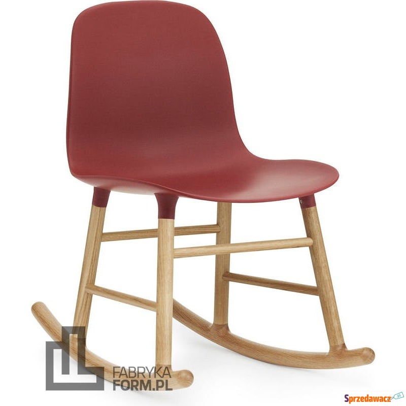 Krzesło bujane Form drewno dębowe czerwone - Sofy, fotele, komplety... - Rogoźnik