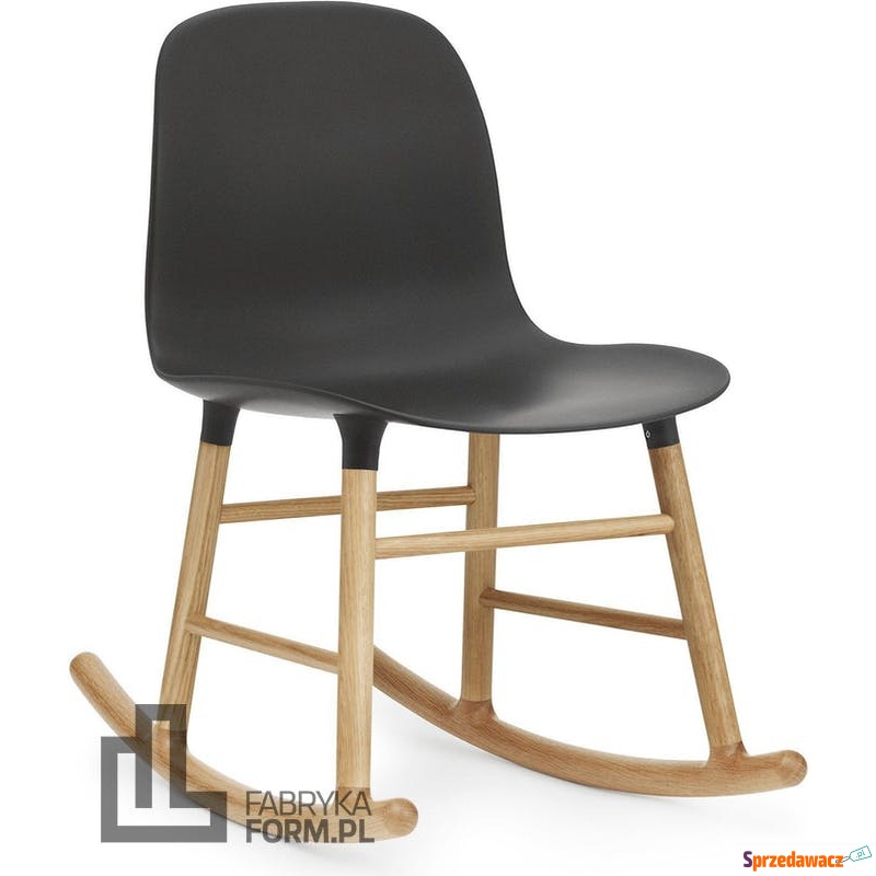 Krzesło bujane Form drewno dębowe czarne - Sofy, fotele, komplety... - Inowrocław