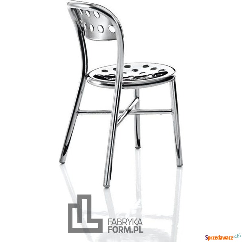 Krzesło Pipe polerowane aluminium - Sofy, fotele, komplety... - Żagań