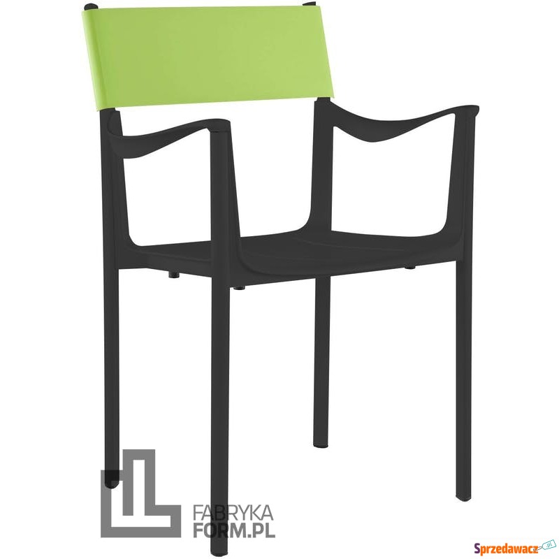 Krzesło Venice czarne z zielonym oparciem - Sofy, fotele, komplety... - Elbląg