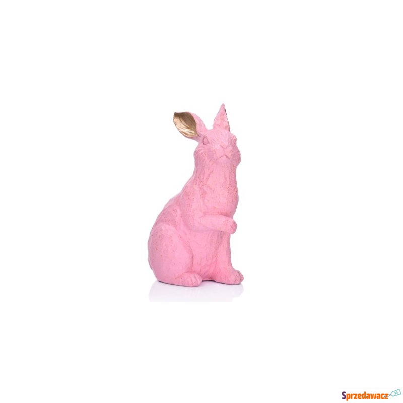 Figurka królik siedzący DUKA GODIS 18 cm różo... - Dekoracje świąteczne - Świętochłowice