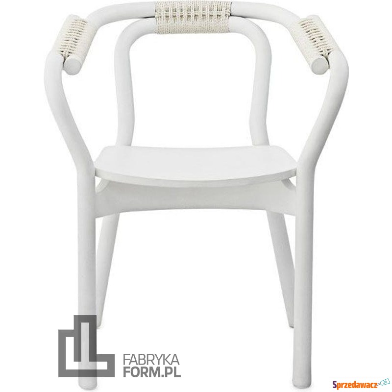 Krzesło Knot białe z białym sznurkiem - Sofy, fotele, komplety... - Jelenia Góra