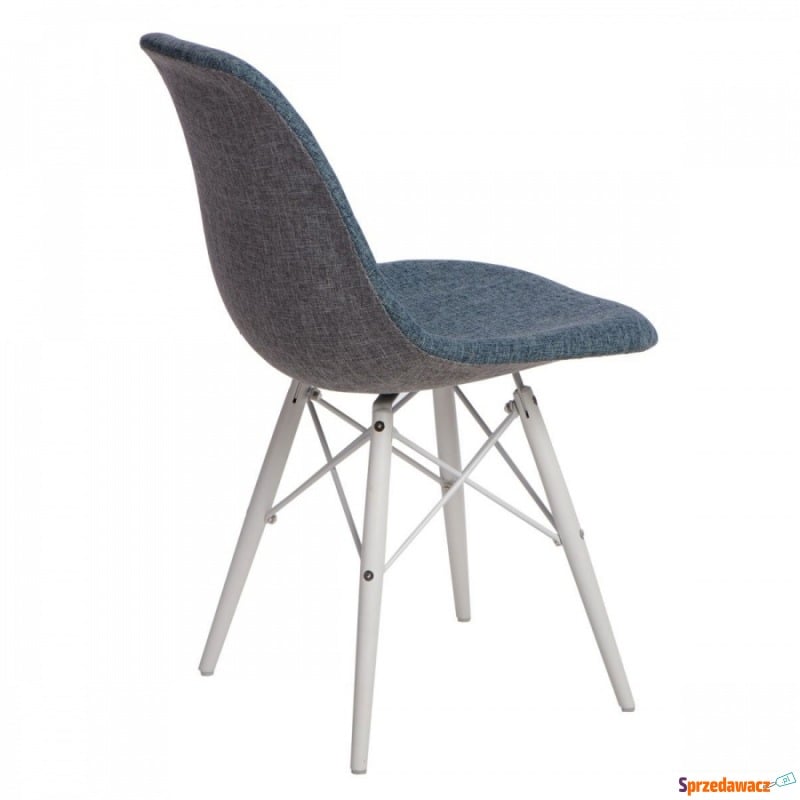 Krzesło P016W Duo D2 niebiesko-szare/białe - Krzesła do salonu i jadalni - Zgorzelec