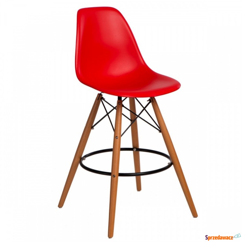 Krzesło barowe 46x54x105cm D2 P016W PP czerwone - Taborety, stołki, hokery - Miszkowice