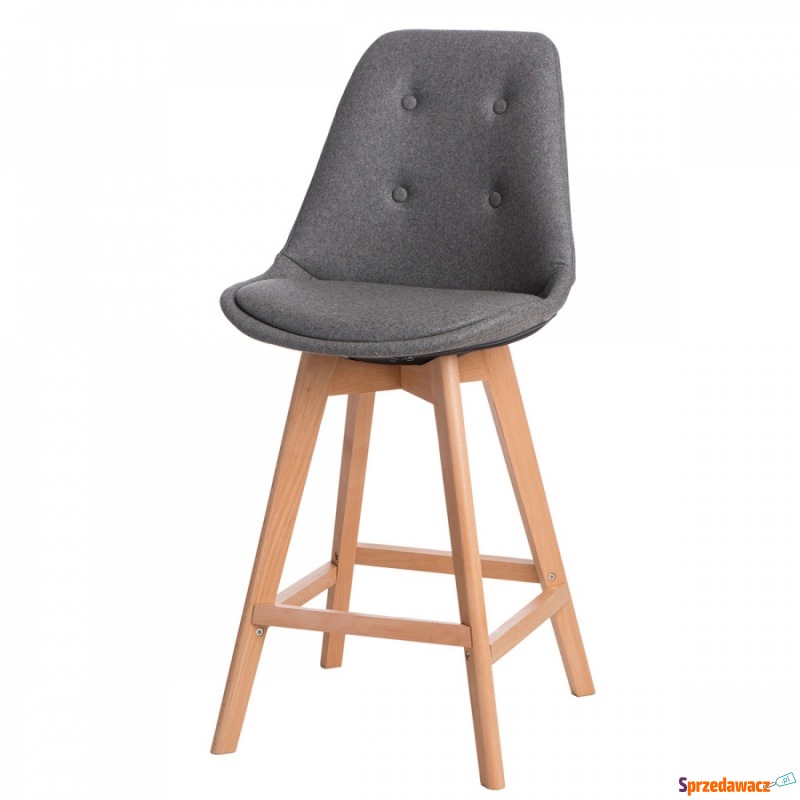 krzesło barowe Norden wood low Tap szare - Taborety, stołki, hokery - Radomsko