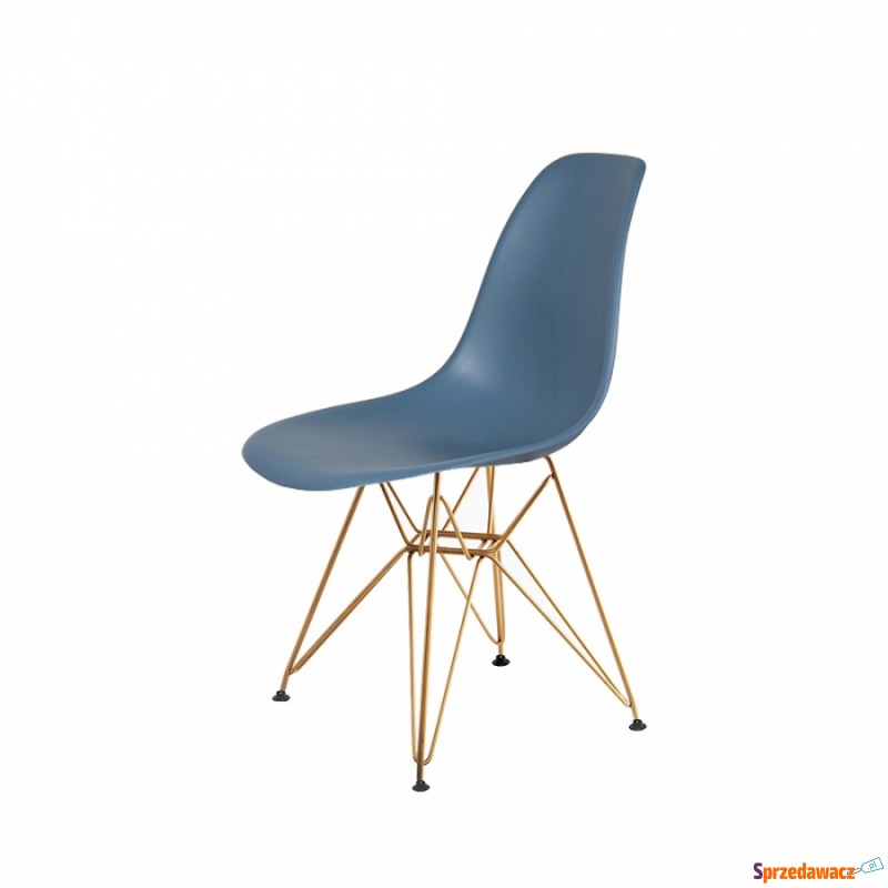 Krzesło DSR Gold King Home pastelowy niebieski - Krzesła do salonu i jadalni - Gdynia