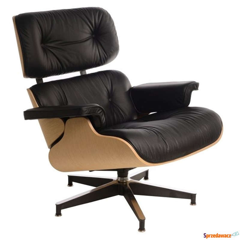 Fotel biurowy Vip D2 czarny/natural oak/standard - Krzesła biurowe - Kiełpino