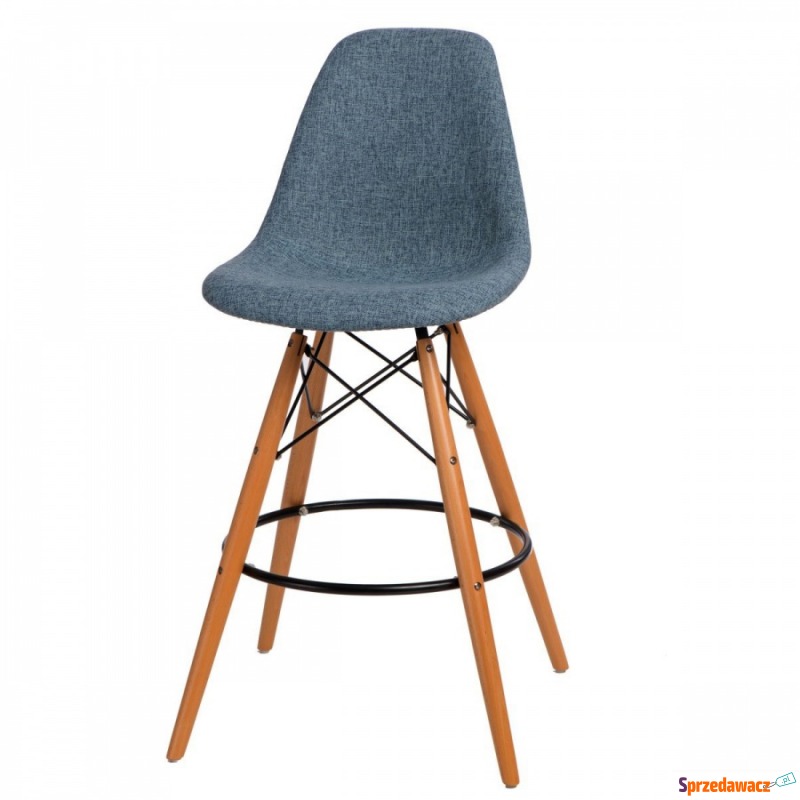 Krzesło barowe P016W Duo D2 niebiesko-szare - Taborety, stołki, hokery - Chorzów