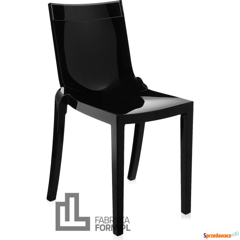 Krzesło Hi-Cut czarne z przydymionym paskiem - Sofy, fotele, komplety... - Poznań