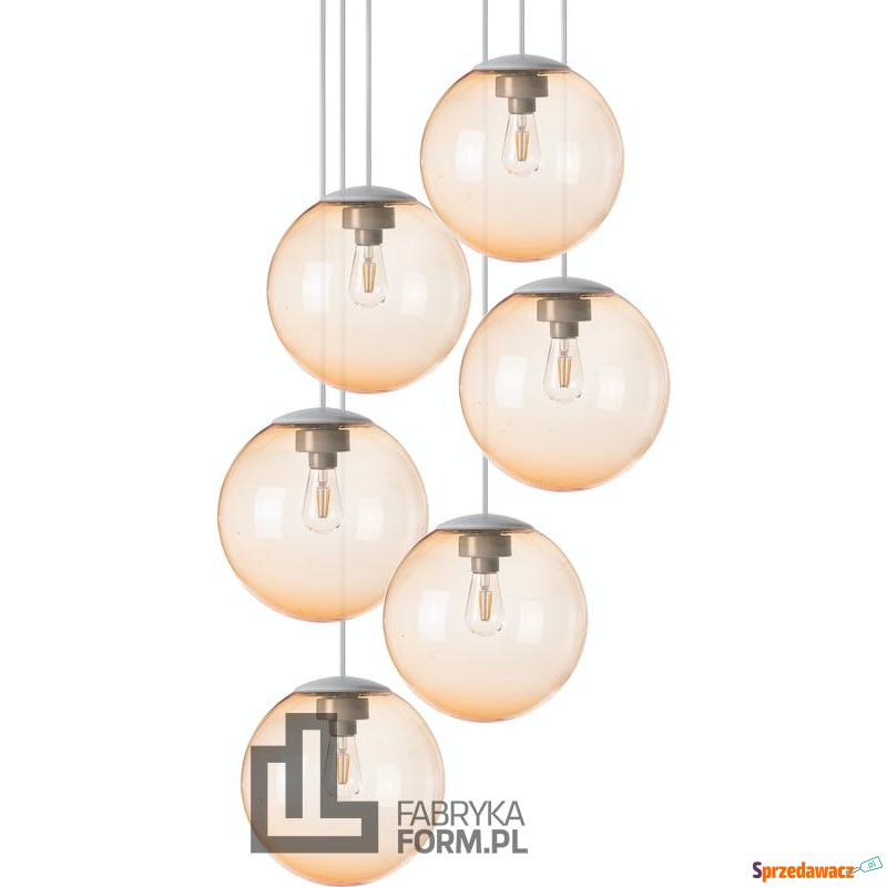 Lampa wisząca Spheremaker 6 jasnopomarańczowa - Lampy wiszące, żyrandole - Lubowidz