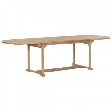 Rozkładany stół do ogrodu, owalny, tekowy, (180-280)x100x75 cm