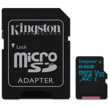 Kingston microSDXC Canvas Go 64GB 90R/45W U3 UHS-I V30